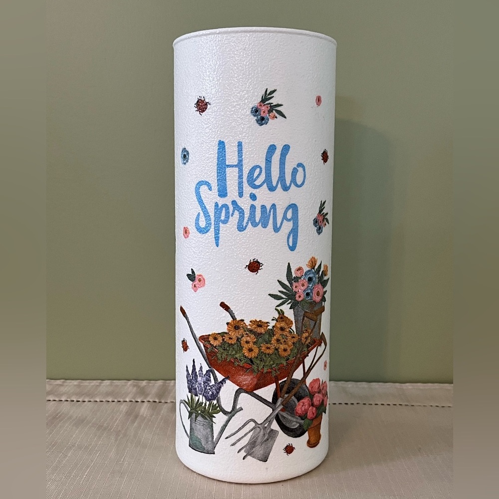 Vases, Decoupaged, Spring Decor, Home Decor